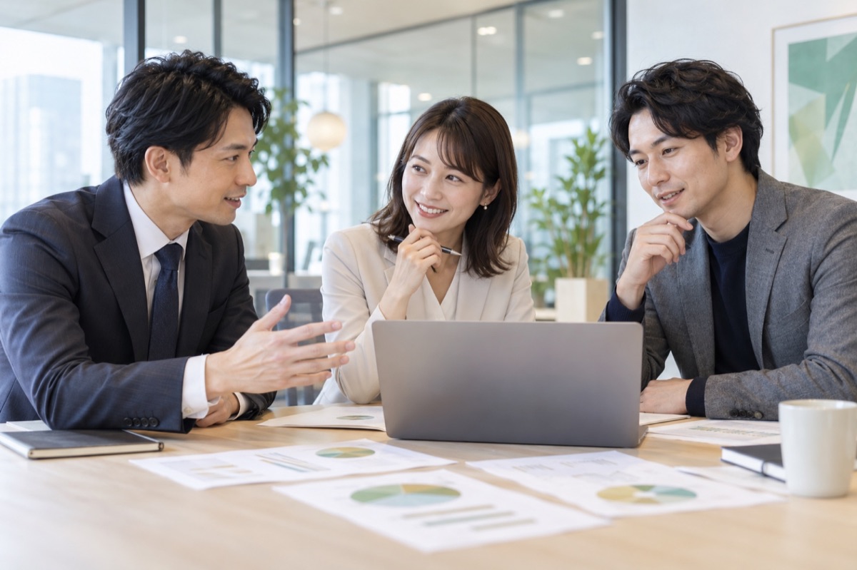 専任担当者と相談しながら施策を進めるビジネスチーム